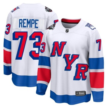 Breakaway Fanatics Branded Men's Matt Rempe New York Rangers 2024 Stadium Series Jersey - White