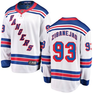 Breakaway Fanatics Branded Men's Mika Zibanejad New York Rangers Away Jersey - White