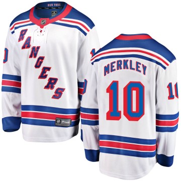 Breakaway Fanatics Branded Men's Nick Merkley New York Rangers Away Jersey - White