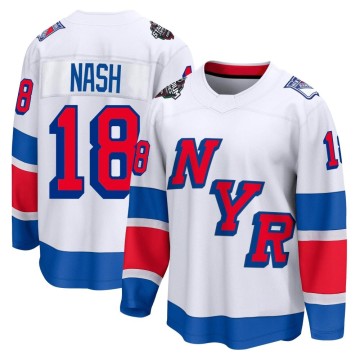 Breakaway Fanatics Branded Men's Riley Nash New York Rangers 2024 Stadium Series Jersey - White