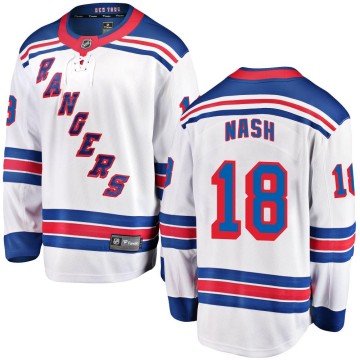 Breakaway Fanatics Branded Men's Riley Nash New York Rangers Away Jersey - White