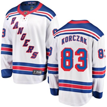 Breakaway Fanatics Branded Men's Ryder Korczak New York Rangers Away Jersey - White