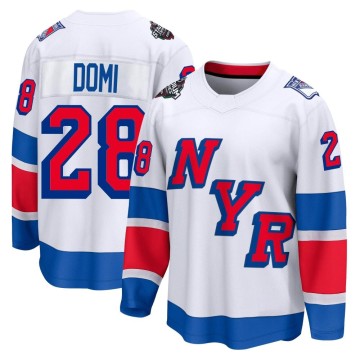 Breakaway Fanatics Branded Men's Tie Domi New York Rangers 2024 Stadium Series Jersey - White