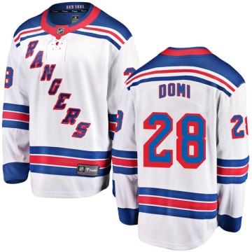Breakaway Fanatics Branded Men's Tie Domi New York Rangers Away Jersey - White