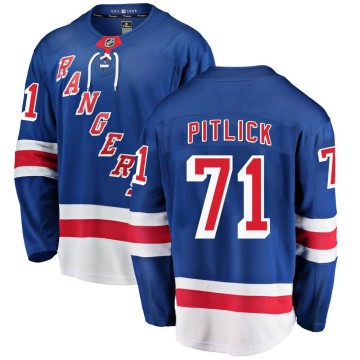 Breakaway Fanatics Branded Men's Tyler Pitlick New York Rangers Home Jersey - Blue