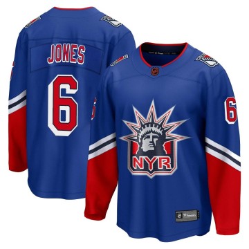 Breakaway Fanatics Branded Men's Zac Jones New York Rangers Special Edition 2.0 Jersey - Royal