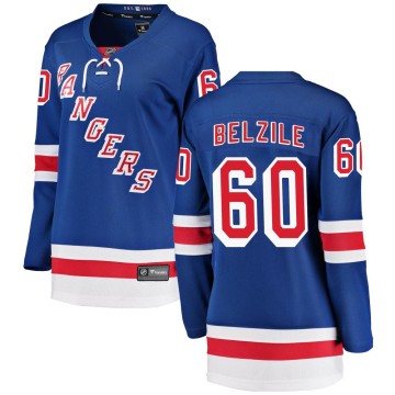 Breakaway Fanatics Branded Women's Alex Belzile New York Rangers Home Jersey - Blue