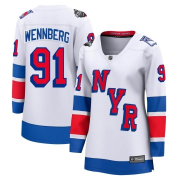 Breakaway Fanatics Branded Women's Alex Wennberg New York Rangers 2024 Stadium Series Jersey - White