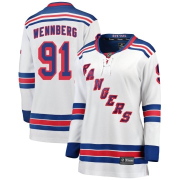 Breakaway Fanatics Branded Women's Alex Wennberg New York Rangers Away Jersey - White
