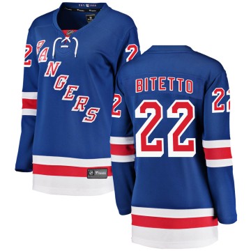 Breakaway Fanatics Branded Women's Anthony Bitetto New York Rangers Home Jersey - Blue