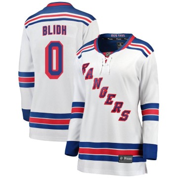 Breakaway Fanatics Branded Women's Anton Blidh New York Rangers Away Jersey - White