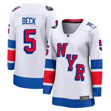 Breakaway Fanatics Branded Women's Barry Beck New York Rangers 2024 Stadium Series Jersey - White