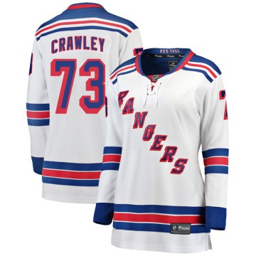 Breakaway Fanatics Branded Women's Brandon Crawley New York Rangers Away Jersey - White