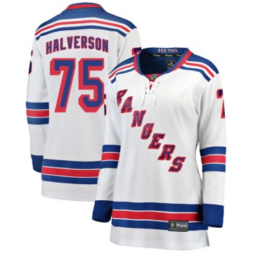 Breakaway Fanatics Branded Women's Brandon Halverson New York Rangers Away Jersey - White