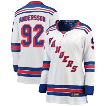 Breakaway Fanatics Branded Women's Calle Andersson New York Rangers Away Jersey - White
