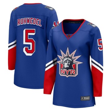 Breakaway Fanatics Branded Women's Chad Ruhwedel New York Rangers Special Edition 2.0 Jersey - Royal