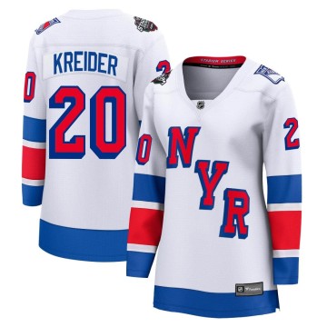 Breakaway Fanatics Branded Women's Chris Kreider New York Rangers 2024 Stadium Series Jersey - White
