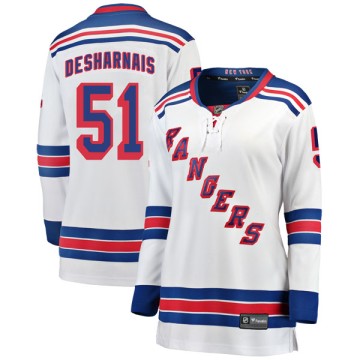 Breakaway Fanatics Branded Women's David Desharnais New York Rangers Away Jersey - White