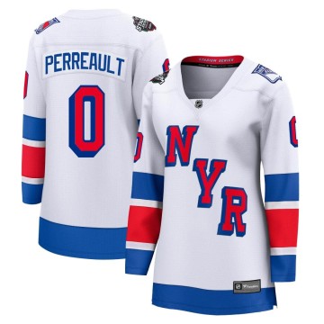 Breakaway Fanatics Branded Women's Gabriel Perreault New York Rangers 2024 Stadium Series Jersey - White