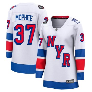 Breakaway Fanatics Branded Women's George Mcphee New York Rangers 2024 Stadium Series Jersey - White
