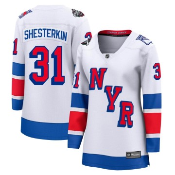 Breakaway Fanatics Branded Women's Igor Shesterkin New York Rangers 2024 Stadium Series Jersey - White