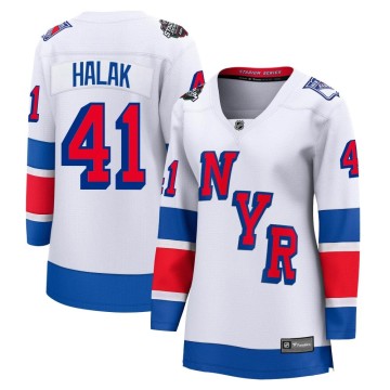 Breakaway Fanatics Branded Women's Jaroslav Halak New York Rangers 2024 Stadium Series Jersey - White