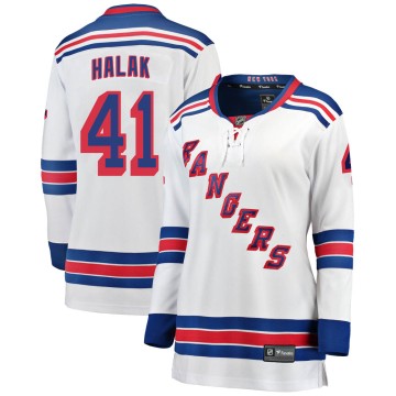 Breakaway Fanatics Branded Women's Jaroslav Halak New York Rangers Away Jersey - White