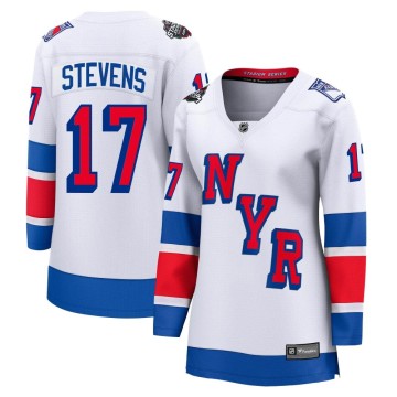 Breakaway Fanatics Branded Women's Kevin Stevens New York Rangers 2024 Stadium Series Jersey - White