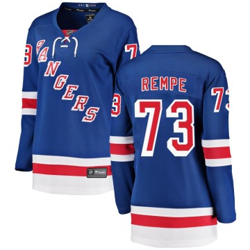Breakaway Fanatics Branded Women's Matt Rempe New York Rangers Home Jersey - Blue