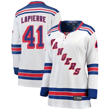 Breakaway Fanatics Branded Women's Maxim Lapierre New York Rangers Away Jersey - White