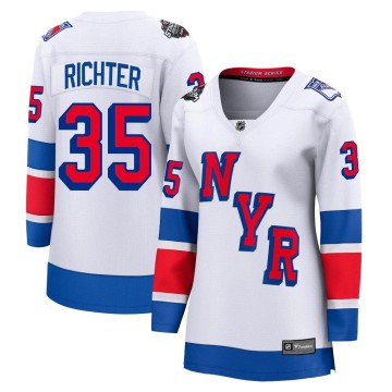 Breakaway Fanatics Branded Women's Mike Richter New York Rangers 2024 Stadium Series Jersey - White