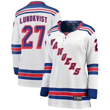 Breakaway Fanatics Branded Women's Nils Lundkvist New York Rangers Away Jersey - White