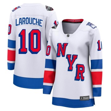 Breakaway Fanatics Branded Women's Pierre Larouche New York Rangers 2024 Stadium Series Jersey - White