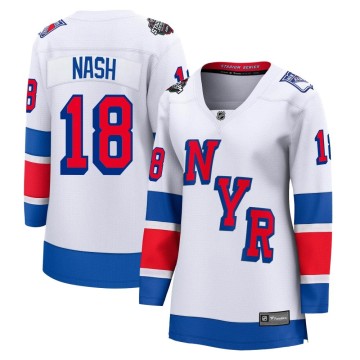 Breakaway Fanatics Branded Women's Riley Nash New York Rangers 2024 Stadium Series Jersey - White