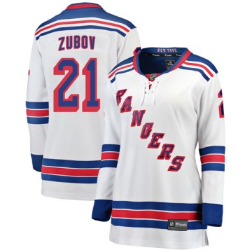 Breakaway Fanatics Branded Women's Sergei Zubov New York Rangers Away Jersey - White