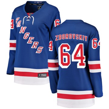 Breakaway Fanatics Branded Women's Sergey Zborovskiy New York Rangers Home Jersey - Blue