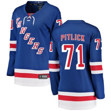 Breakaway Fanatics Branded Women's Tyler Pitlick New York Rangers Home Jersey - Blue