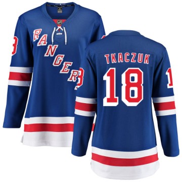 Breakaway Fanatics Branded Women's Walt Tkaczuk New York Rangers Home Jersey - Blue