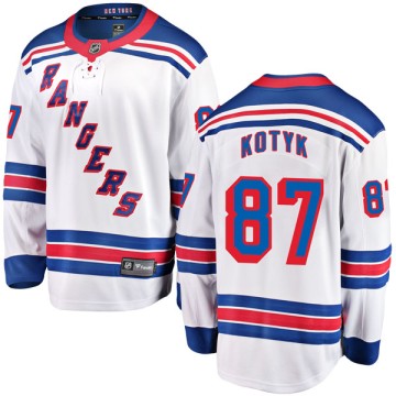 Breakaway Fanatics Branded Youth Brenden Kotyk New York Rangers Away Jersey - White