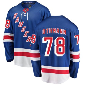 Breakaway Fanatics Branded Youth Brennan Othmann New York Rangers Home Jersey - Blue