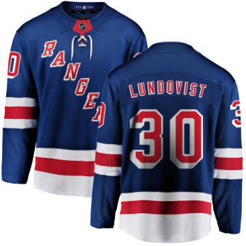Breakaway Fanatics Branded Youth Henrik Lundqvist New York Rangers Home Jersey - Blue