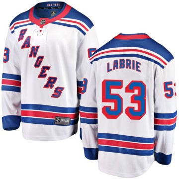 Breakaway Fanatics Branded Youth Hubert Labrie New York Rangers Away Jersey - White