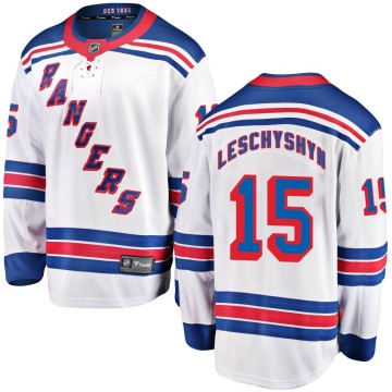 Breakaway Fanatics Branded Youth Jake Leschyshyn New York Rangers Away Jersey - White