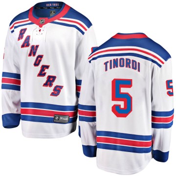 Breakaway Fanatics Branded Youth Jarred Tinordi New York Rangers Away Jersey - White