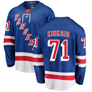 Breakaway Fanatics Branded Youth Keith Kinkaid New York Rangers Home Jersey - Blue