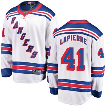 Breakaway Fanatics Branded Youth Maxim Lapierre New York Rangers Away Jersey - White