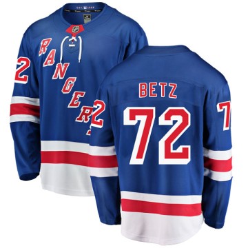 Breakaway Fanatics Branded Youth Nick Betz New York Rangers Home Jersey - Blue