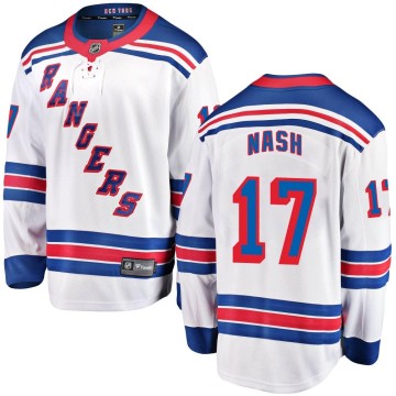 Breakaway Fanatics Branded Youth Riley Nash New York Rangers Away Jersey - White