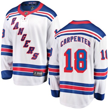 Breakaway Fanatics Branded Youth Ryan Carpenter New York Rangers Away Jersey - White