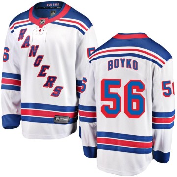 Breakaway Fanatics Branded Youth Talyn Boyko New York Rangers Away Jersey - White